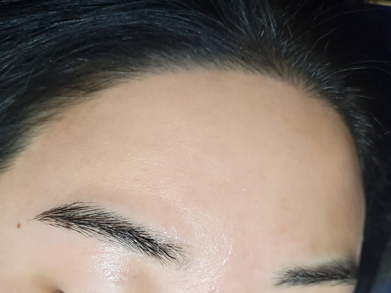 시술 후 — 눈썹 왁싱