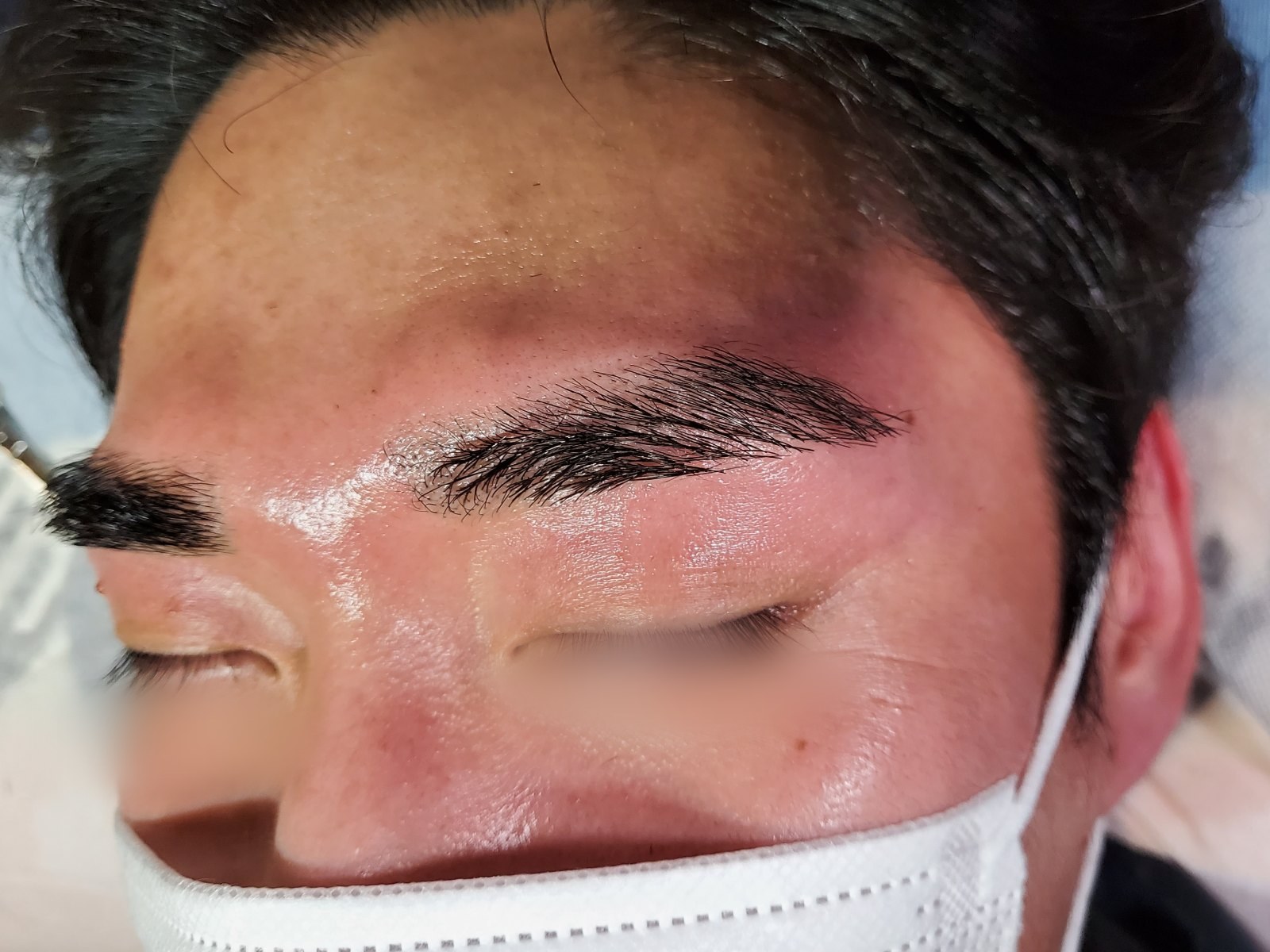 시술 후 — 눈썹 왁싱