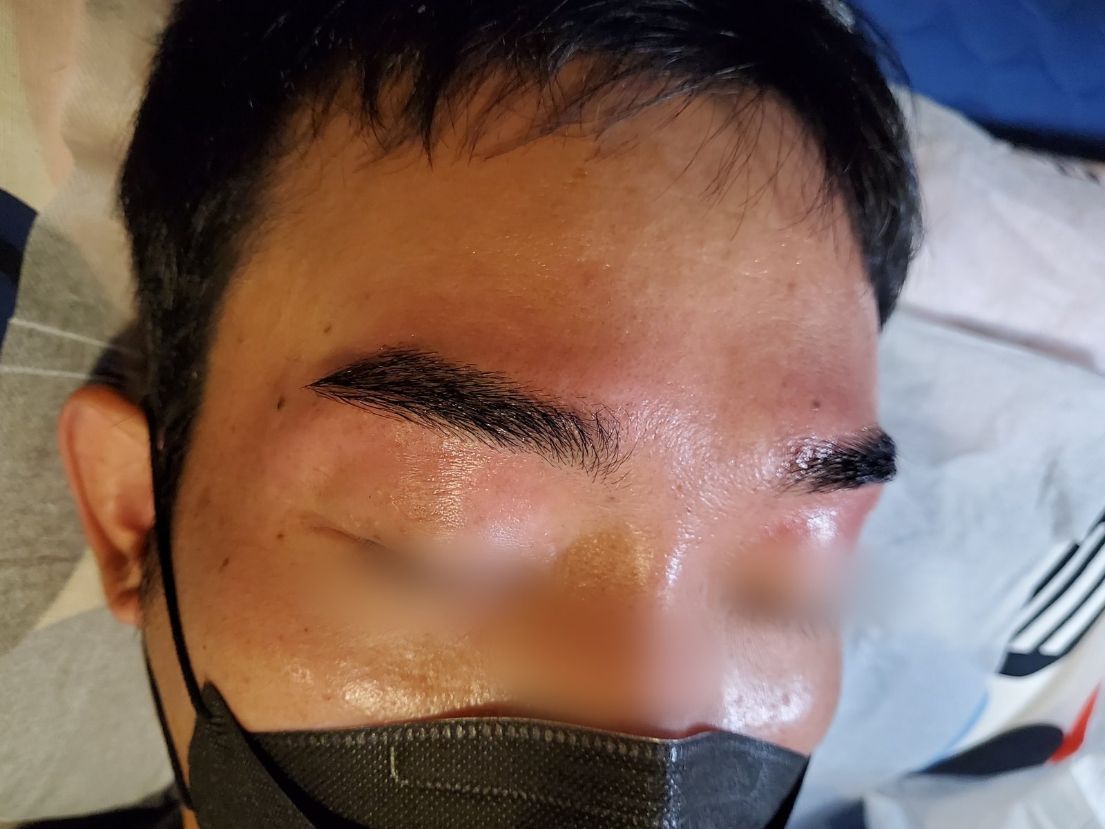 시술 후 — 눈썹 왁싱